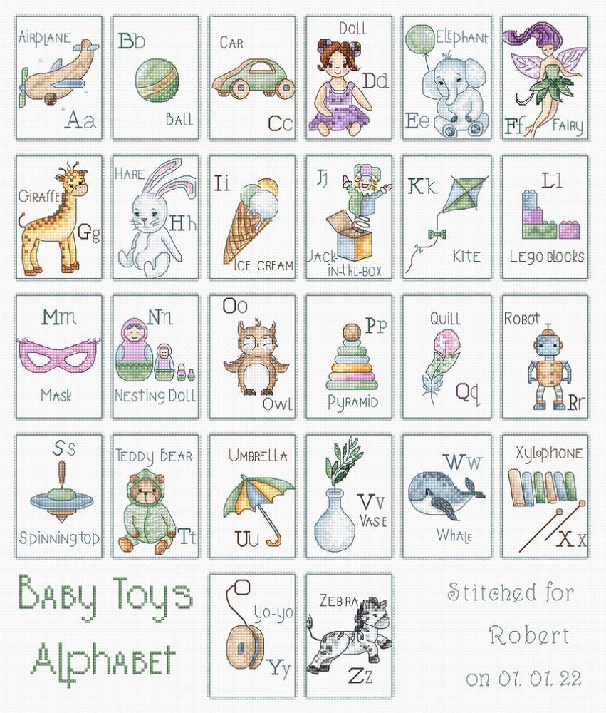 Алфавит. Детские игрушки L8063. Вышивка нитками > Letistitch > Разное. Baby  Toys Alphabet